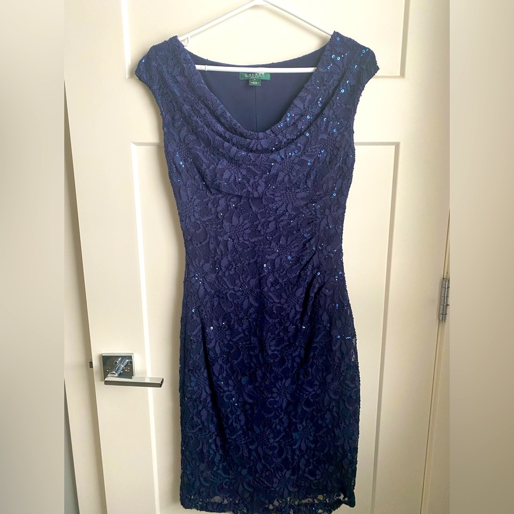 Ralph Lauren evening dress . Navy blue
